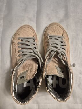 P448 Size 37 Women's Light Pink High-Top Sneakers